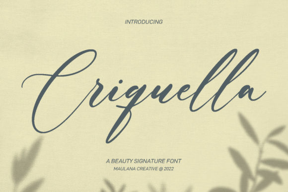 Criquella Script: A Stylish Font for Marketing