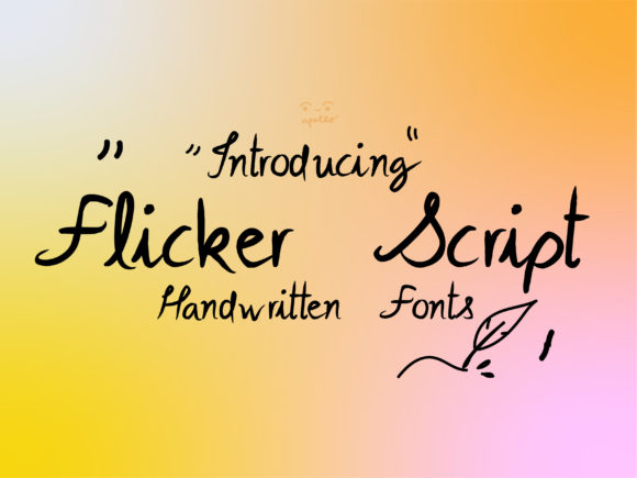 Flicker Script Font for Creative Projects