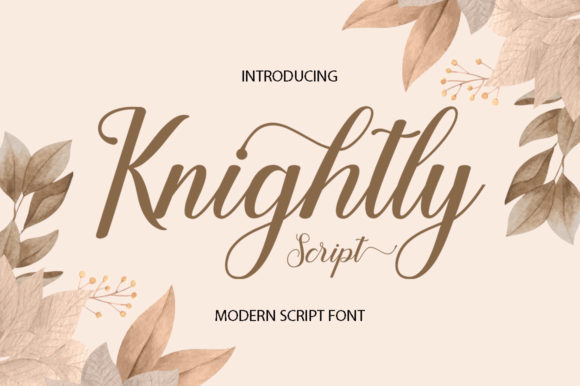 Knightly Script: A Stylish Font for Editorial Design