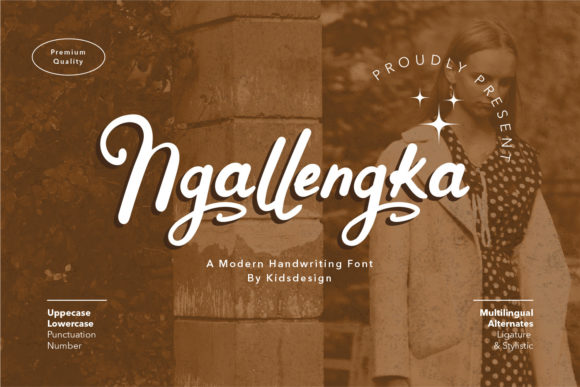 Ngallengka Script: A Vintage Font for Web Design