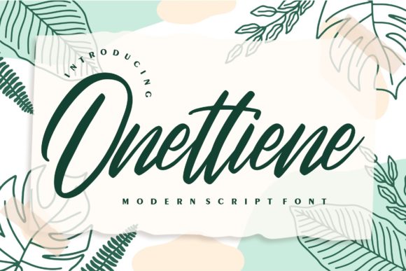Onettiene Script: A Font for Elegant Expression